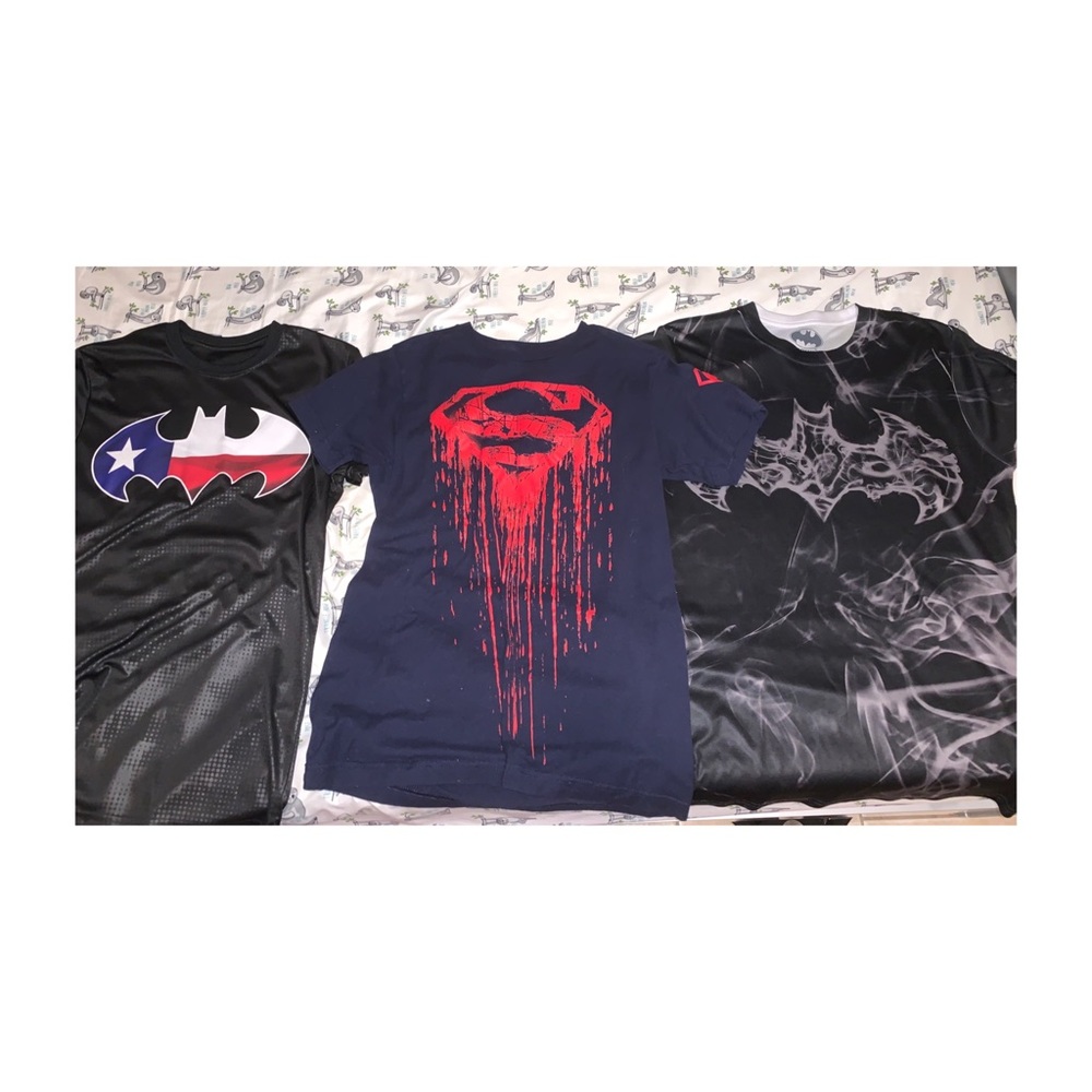 3 superhero bundle shirts